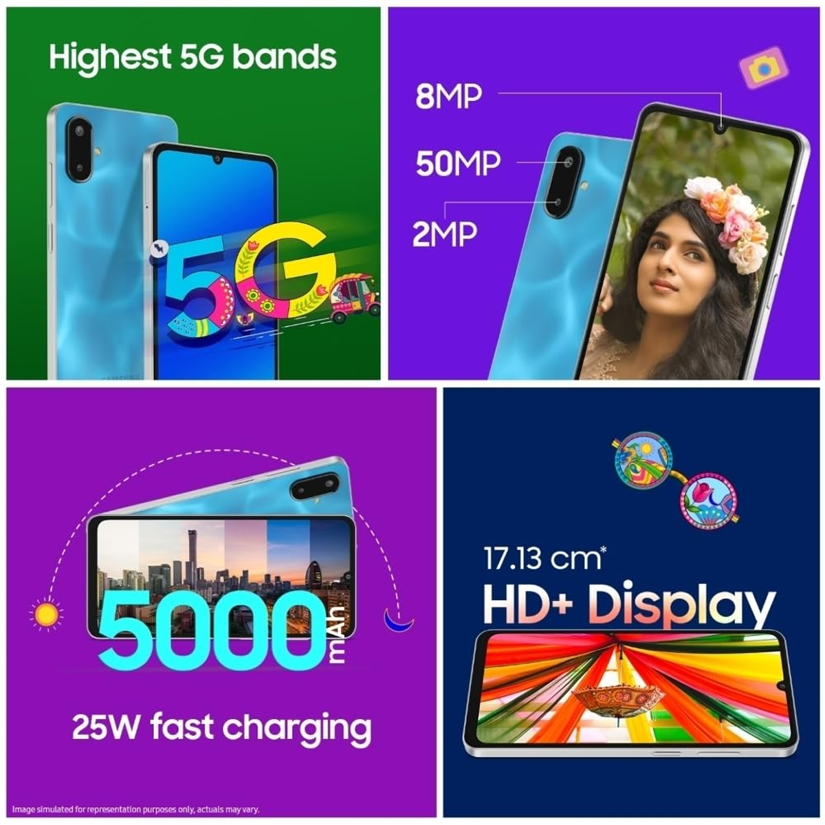 Samsung Galaxy F06 5G (Bahama Blue, 128 GB) (6 GB RAM) - Image 3